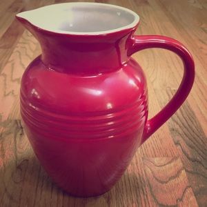 Rustic Cottage LeCreuset Red Pitcher